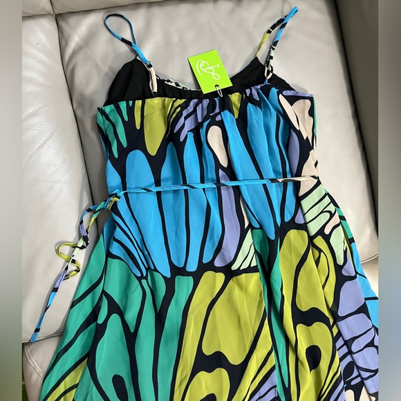 NWT - Sam Edelman Women’s Butterfly Print Strappy Maxi Dress - Size L - Picture 10 of 12
